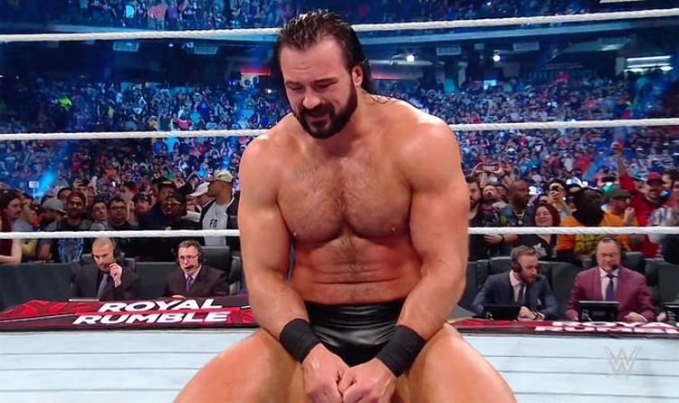 Drew McIntyre after winning the men's Royal Rumble match